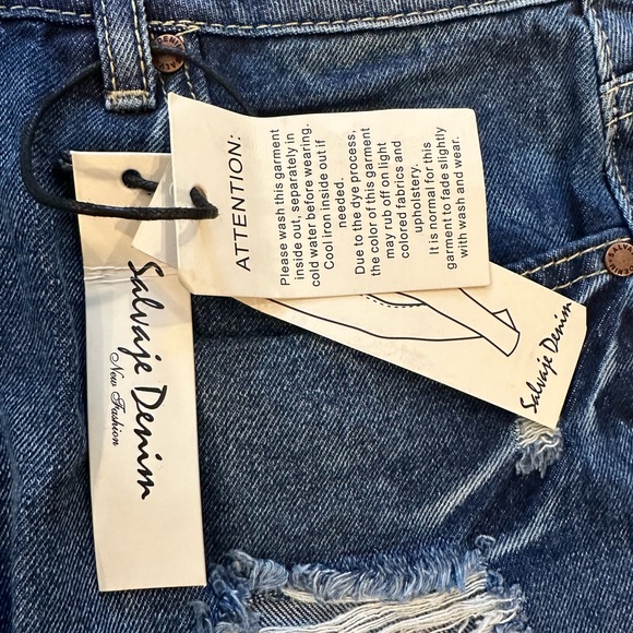 Brand New Salvaje Denim Shorts Sz 5 - Picture 4 of 7